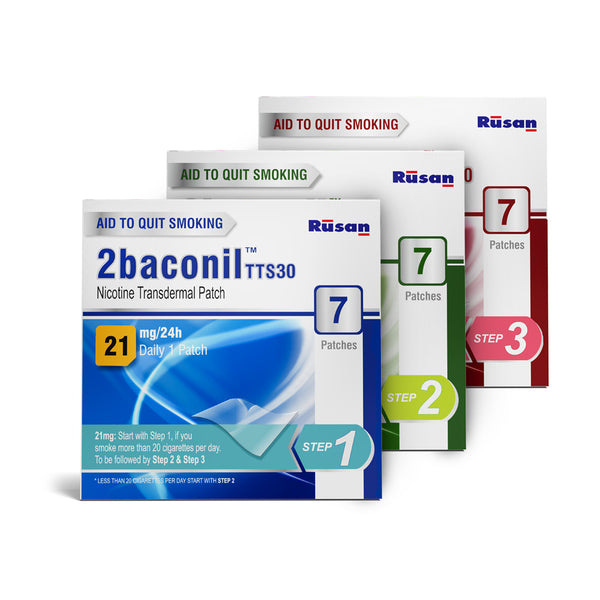 2baconil Nicotine Patch <br> (3 months therapy) for more than 20 cigarettes / day