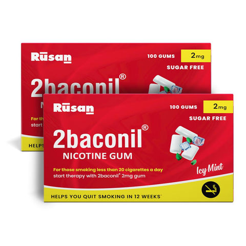 2baconil Nicotine Gum 2mg N100  <br> ( pack of 2)