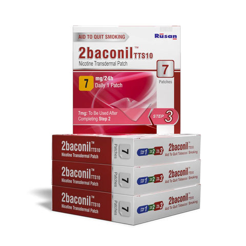 2baconil Nicotine Patch 7mg  <br> (Pack of 4) 1 month therapy