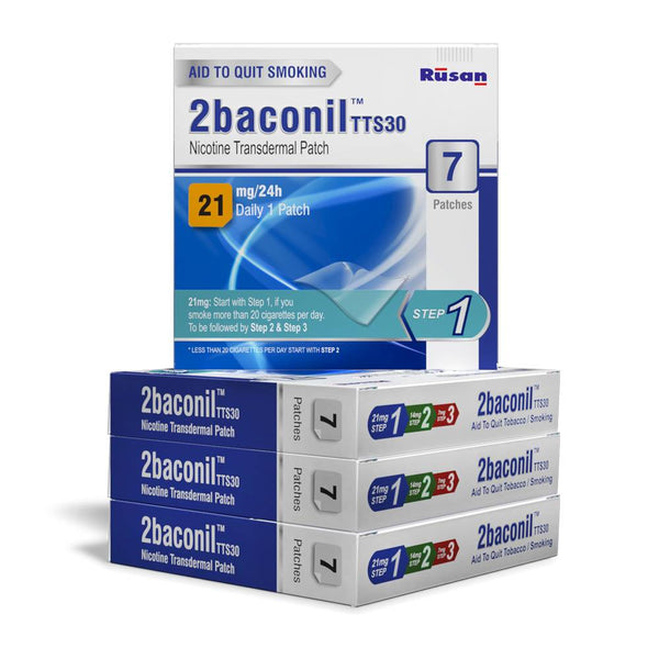 2baconil Nicotine Patch 21mg <br> (Pack of 4) 1 month therapy